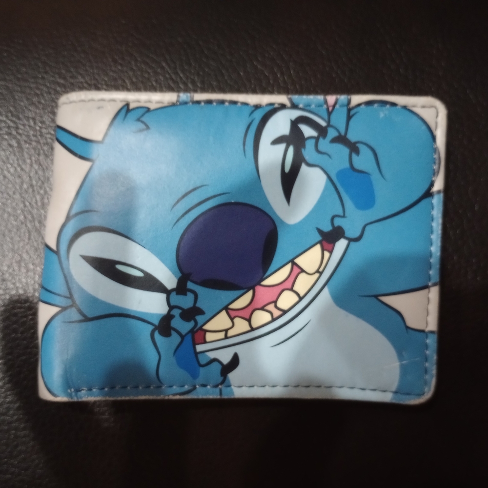 Disney Blue Stitch Kids Wallet with Playful Character Art